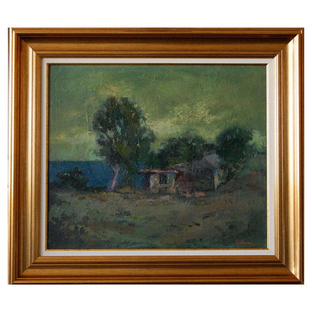 Lucrare pictata - Casa la malul marii - Gheorghe COMAN